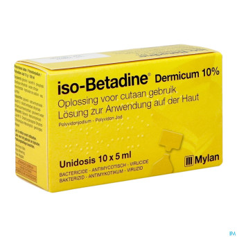Iso betadine derm 10% unidose fl 10x5ml