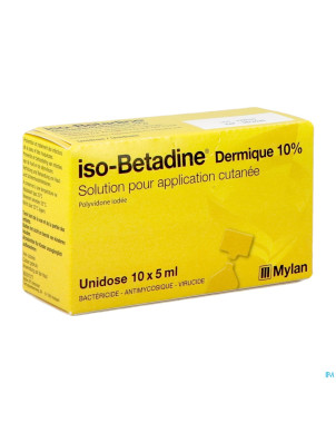 Iso betadine derm 10% unidose fl 10x5ml
