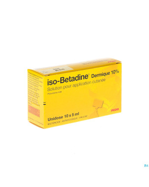 Iso betadine derm 10% unidose fl 10x5ml