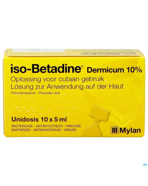 Iso betadine derm 10% unidose fl 10x5ml