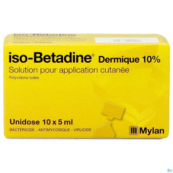 Iso betadine derm 10% unidose fl 10x5ml