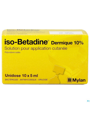 Iso betadine derm 10% unidose fl 10x5ml