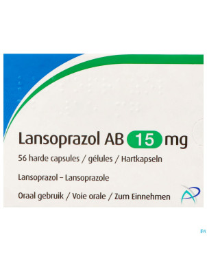 Lansoprazol ab 15mg caps 56 x 15mg