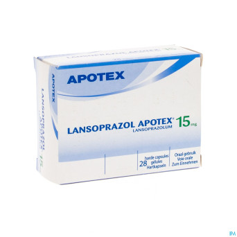 Lansoprazol apotex 15mg caps 28 x 15 mg
