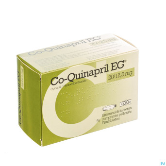 Co quinapril eg 20 mg comp 56 x 20 mg/12,5 mg