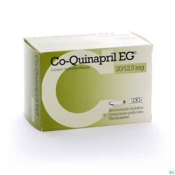 Co quinapril eg 20 mg comp 98 x 20 mg/12,5 mg