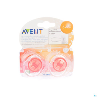 Philips avent sucette transparent silicone +6m   2