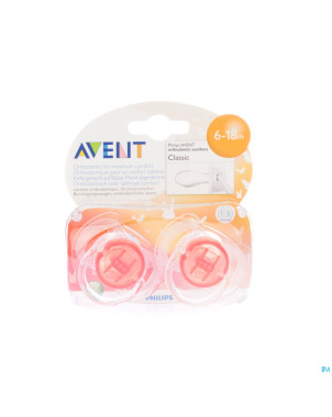 Philips avent sucette transparent silicone +6m   2