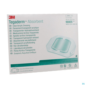 Tegaderm 3m absorb.transp ster 20,0x20,3cm 5 90805