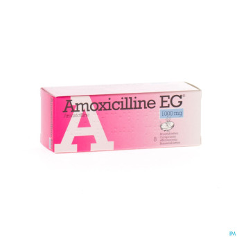 Amoxicilline eg comp eff  8 x 1000 mg