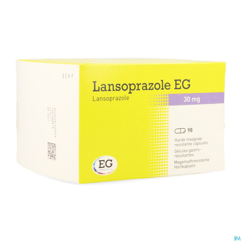 Lansoprazole eg 30 mg caps 98 x 30 mg