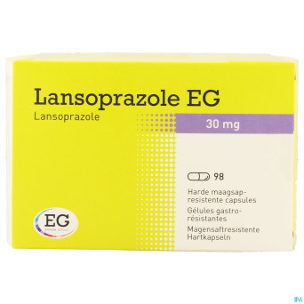 Lansoprazole eg 30 mg caps 98 x 30 mg
