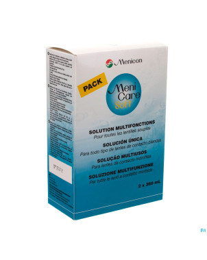 Menicare soft duopack lentilles souples 2x360ml
