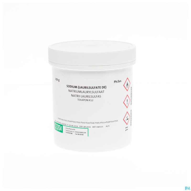 Laurylsulfate na cristaux    250g certa