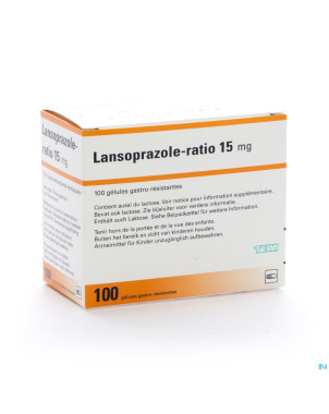 Lansoprazole ratio caps 100 x 15 mg