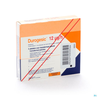 Durogesic pl emp  5x  12mcg/heure/uur