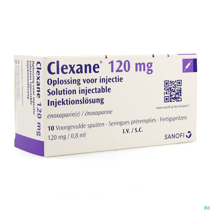Clexane ser inj 10 x120 mg/0,8 ml