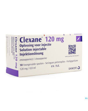 Clexane ser inj 10 x120 mg/0,8 ml