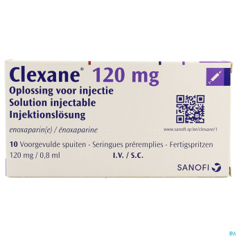 Clexane ser inj 10 x120 mg/0,8 ml