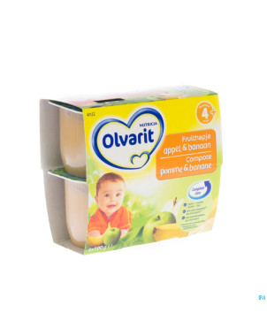 Olvarit fruit coup.pomme-banane  4-36m 4x100g 4m32