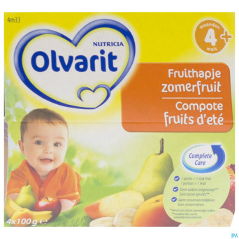 Olvarit fruit coup.fruit d'ete   4-36m 4x100g 4m33