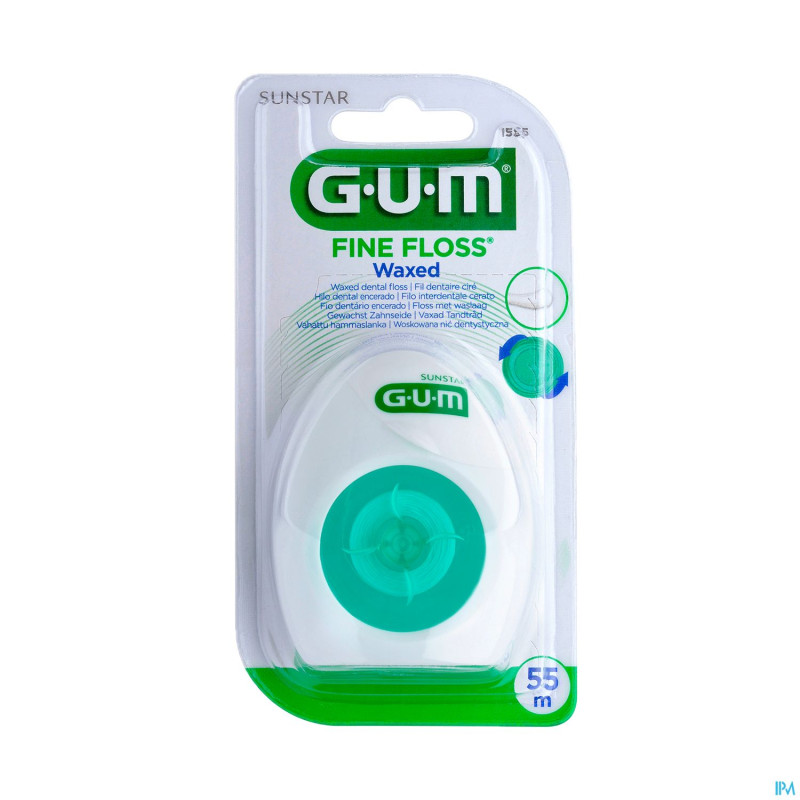 Gum fil dentaire fine floss waxed 54,8m   1555
