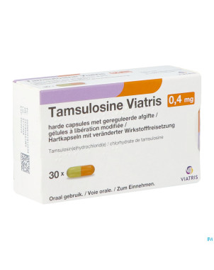 Tamsulosine viatris 0,4mg caps 30