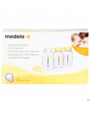Medela set 3 bouteilles imprimees 150ml