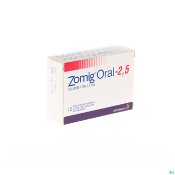 Zomig oral pi pharma tabl 12 x 2,5 mg pip