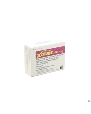 Xolair 150 mg fl inj 1x150mg + 1x2ml amp solv