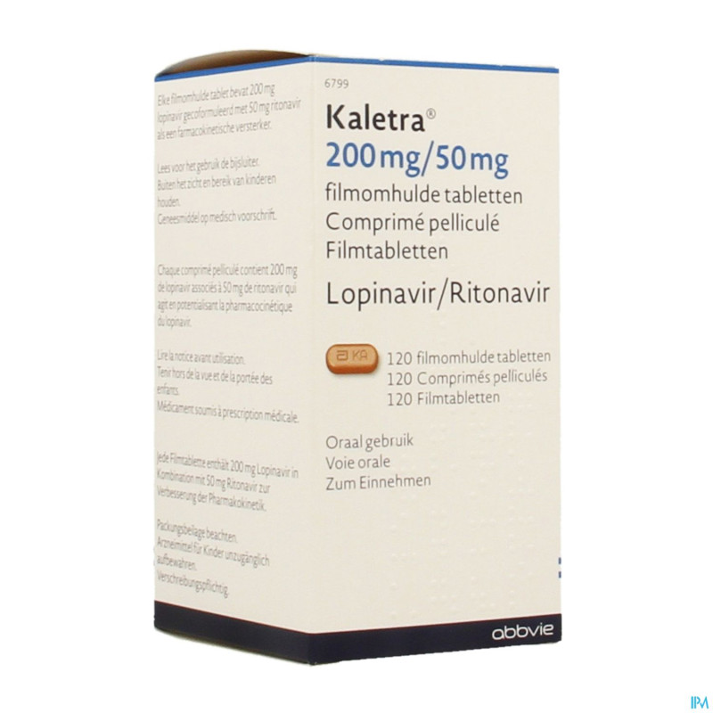Kaletra 200 mg/50 mg comp pell 120