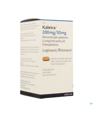 Kaletra 200 mg/50 mg comp pell 120