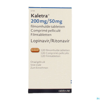 Kaletra 200 mg/50 mg comp pell 120