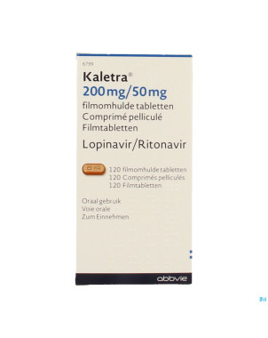 Kaletra 200 mg/50 mg comp pell 120