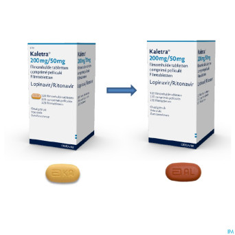 Kaletra 200 mg/50 mg comp pell 120