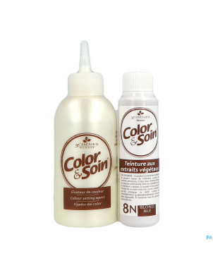 Color&soins 8n blond ble    135ml 3chenes