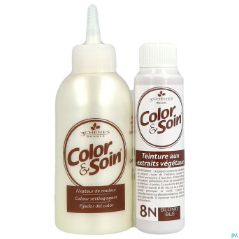 Color&soins 8n blond ble    135ml 3chenes