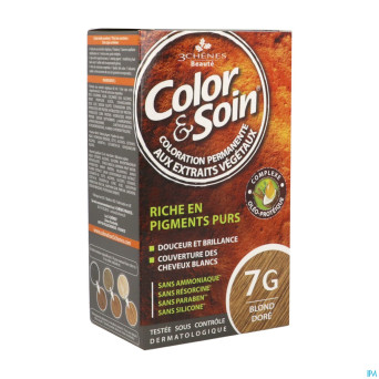 Color&soins 7g blond dore    135ml 3chenes
