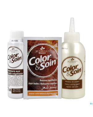 Color&soins 7m blond acajou    135ml 3chenes