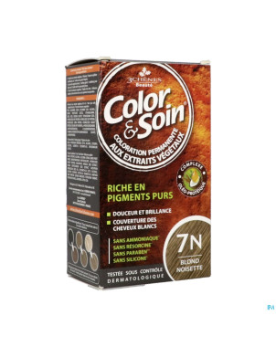 Color&soins 7n blond noisette    135ml 3chenes