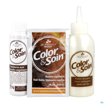 Color&soins 7n blond noisette    135ml 3chenes