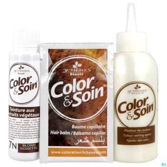 Color&soins 7n blond noisette    135ml 3chenes