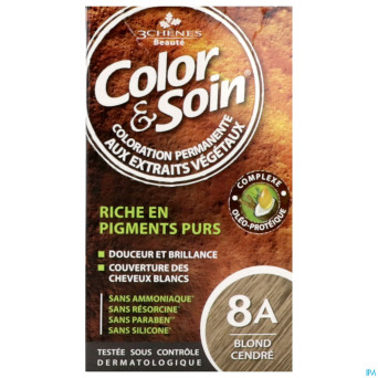 Color&soins 8a blond cendre    135ml 3chenes