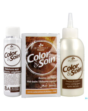 Color&soins 8a blond cendre    135ml 3chenes
