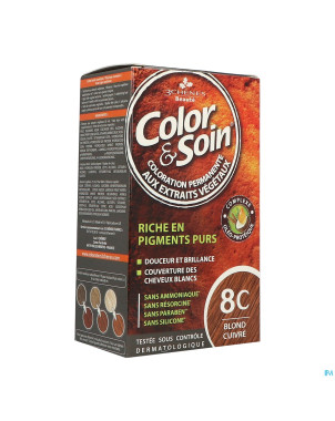 Color&soins 8c blond cuivre    135ml 3chenes