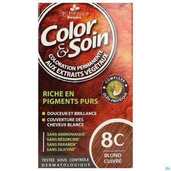 Color&soins 8c blond cuivre    135ml 3chenes
