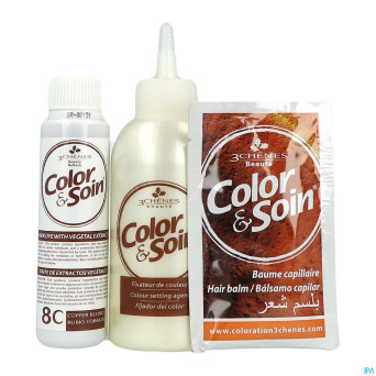 Color&soins 8c blond cuivre    135ml 3chenes