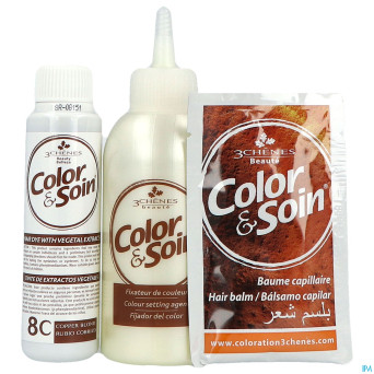 Color&soins 8c blond cuivre    135ml 3chenes