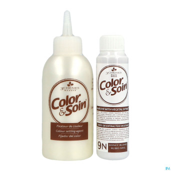 Color&soins 9n blond miel    135ml 3chenes