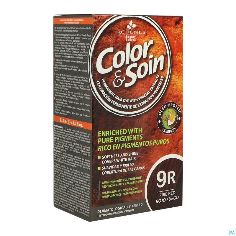Color&soins 9r rouge feu    135ml 3chenes
